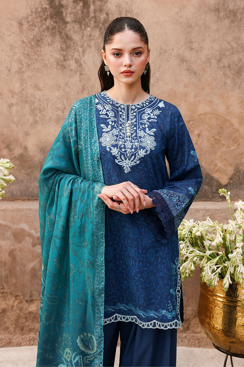 Cross Stitch | Eid Lawn 26 | PRUSSIAN WAVES, image 4