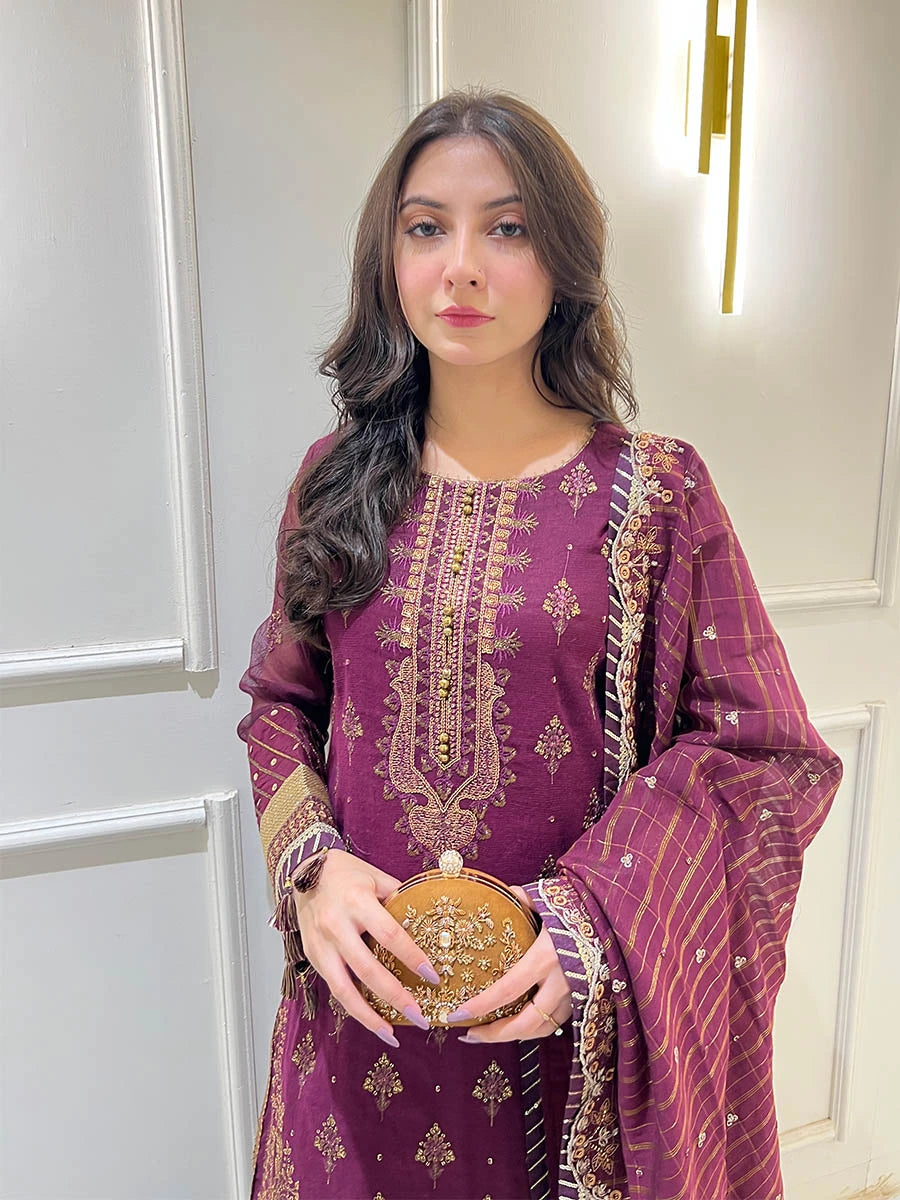 Salitex | Signature Festive Chiffon | SUNW6JI040UT -  Salitex Ladies Clothes - Original Designer Dress - House of Maryam