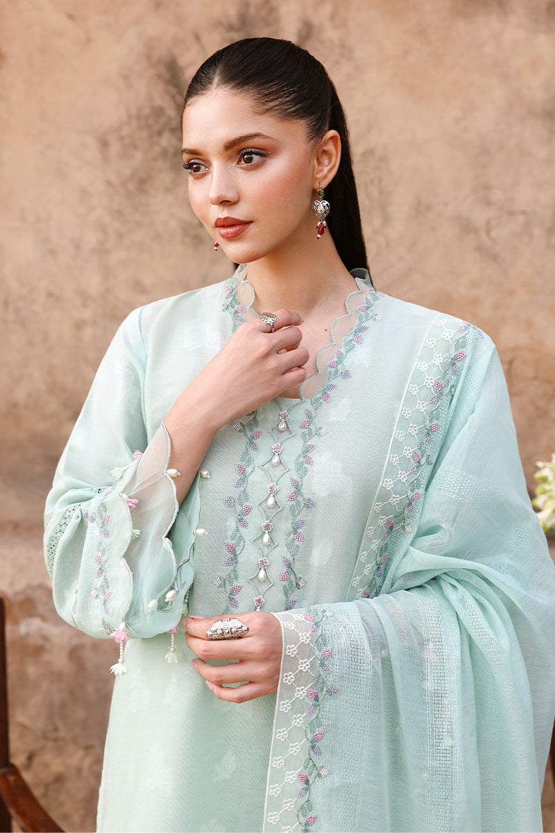 Cross Stitch | Eid Lawn 26 | MISTY MINT-4