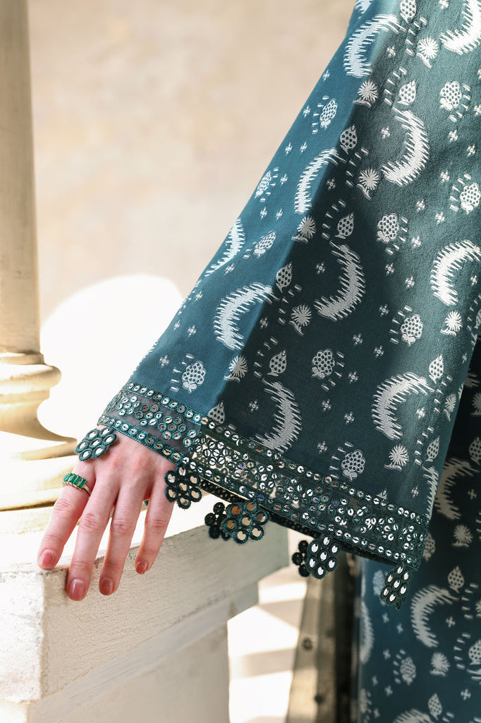 Cross Stitch | Eid Lawn Edit 26 |  TEAL SPRUCE-8
