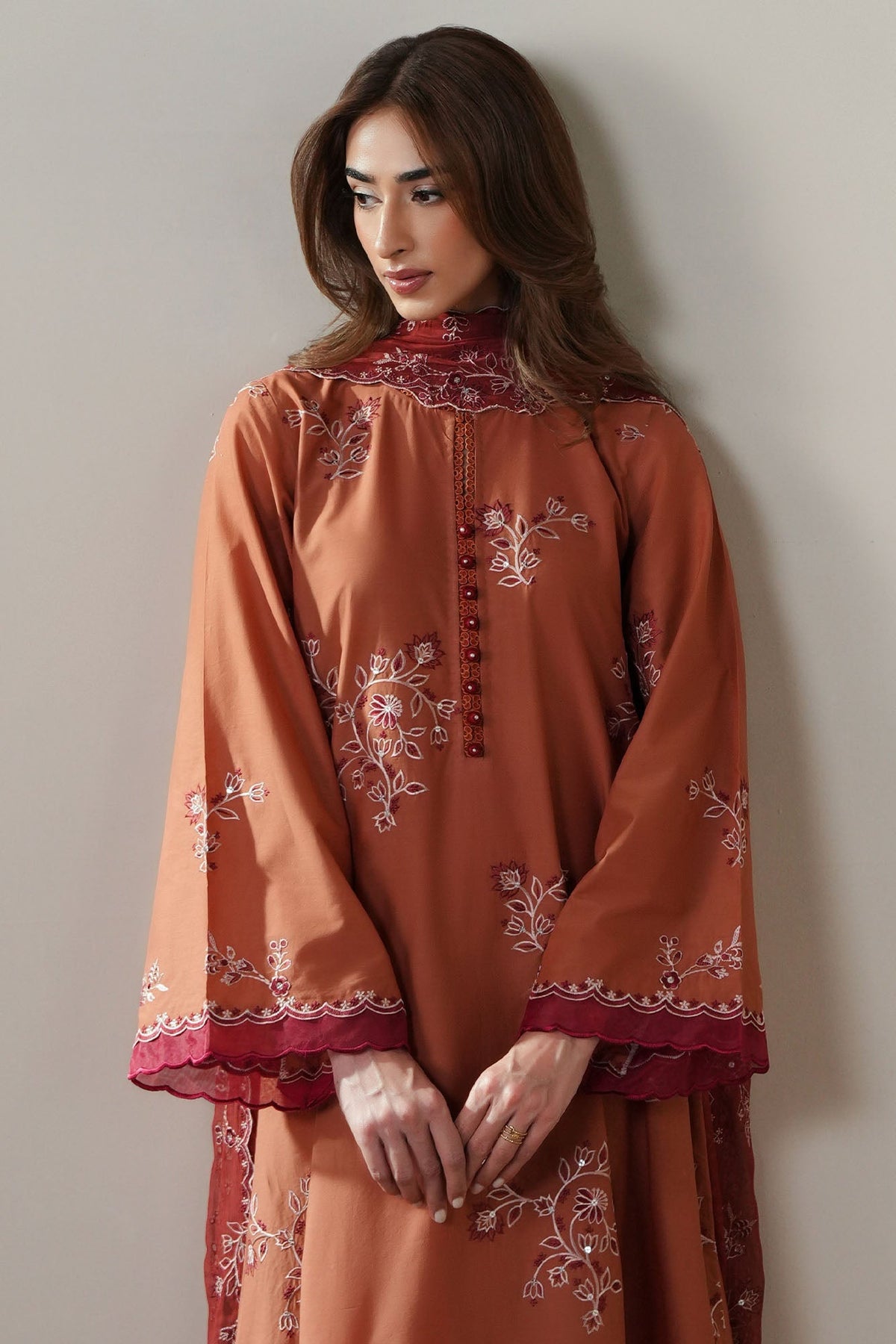 Cross Stitch | Mahiri Embroidered Collection 26 |SCARLET EMBER-3