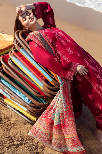 Zaha | Embroidered Lawn Collection | EIRA (ZL23-10 B) -  Zaha Luxury - Original Designer Dress - House of Maryam