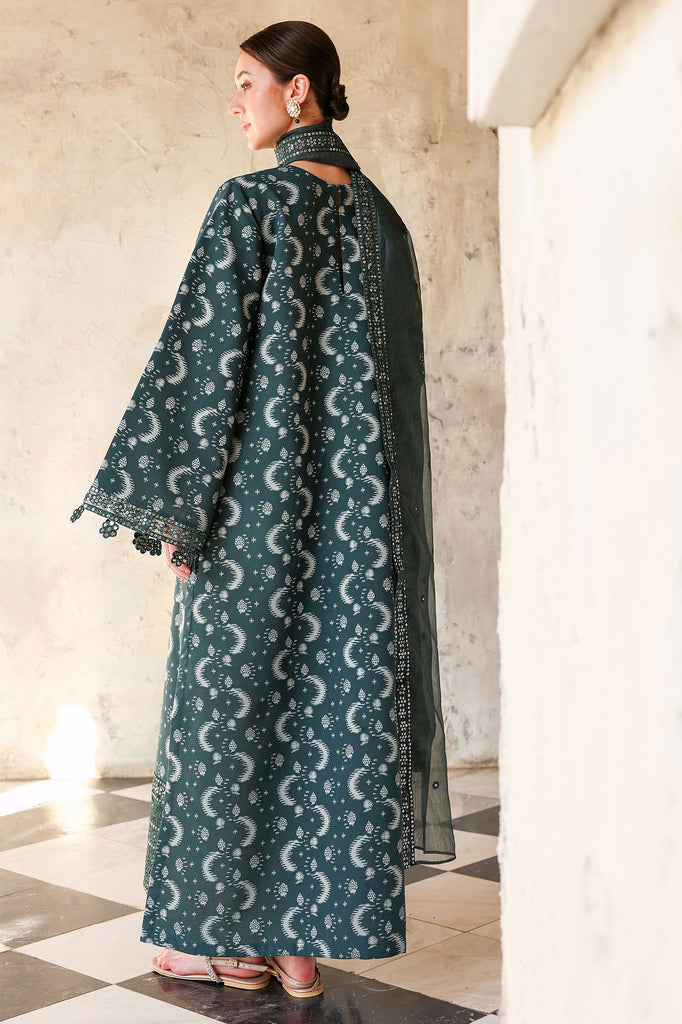 Cross Stitch | Eid Lawn Edit 26 |  TEAL SPRUCE-2