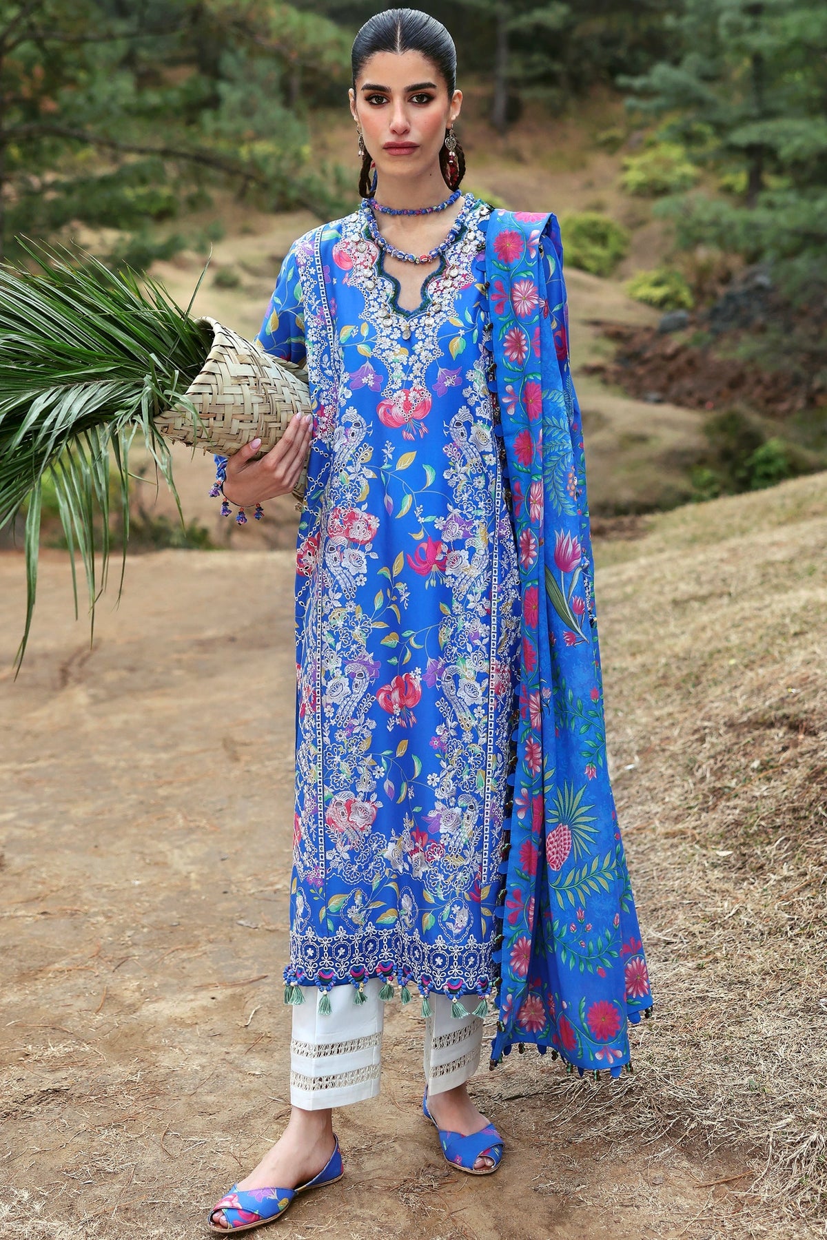 Zaha | Lawn 25 | ZAYANA (ZL25-01 B) -  Zaha Ladies Clothes - Original Designer Dress - House of Maryam