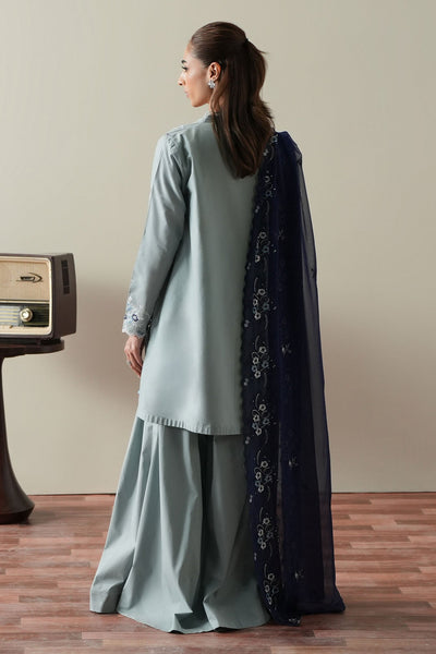 Cross Stitch | Mahiri Embroidered Collection 26 |AQUA SMOKE