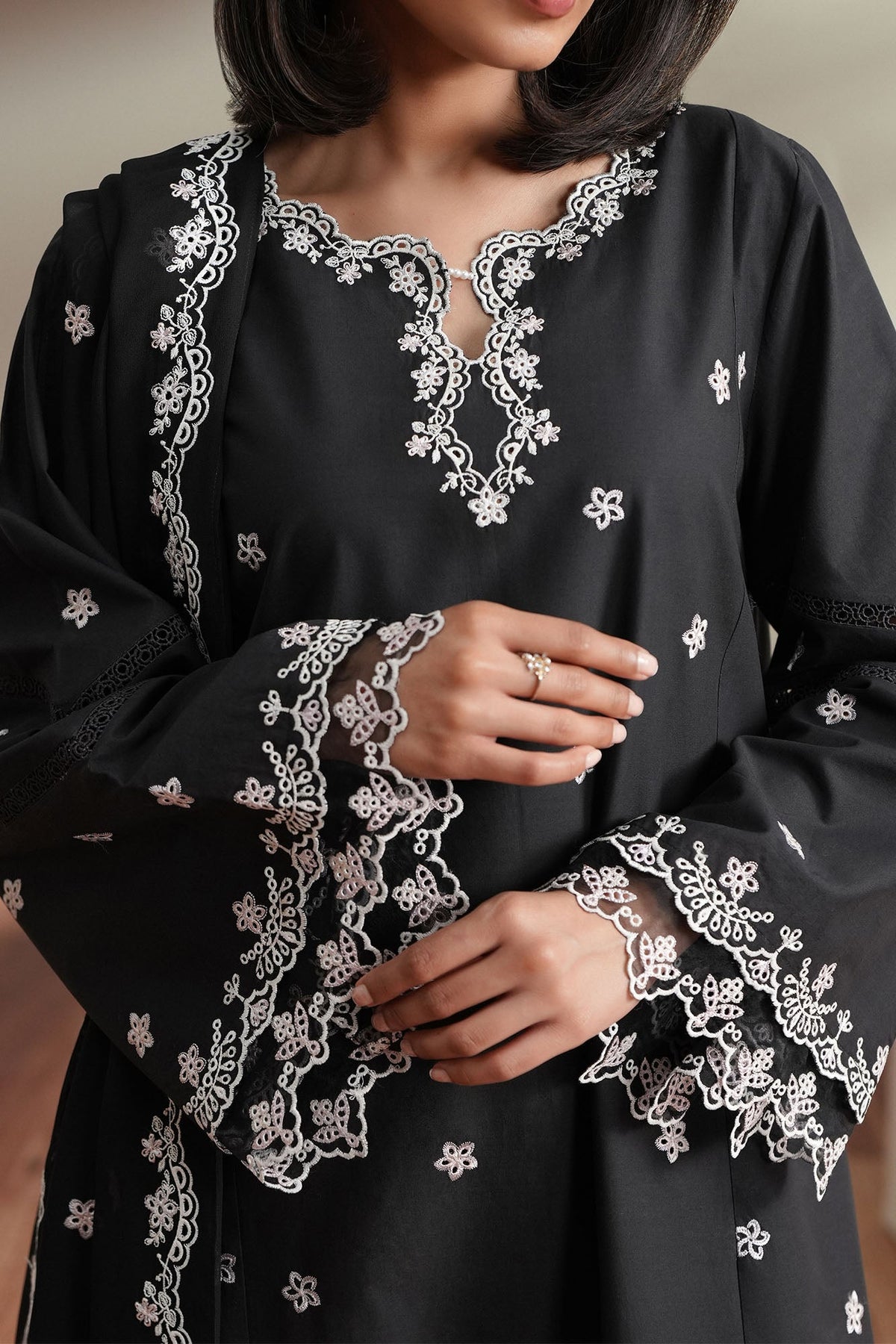Cross Stitch | Mahiri Embroidered Collection 26 | NOIR CANVAS-7