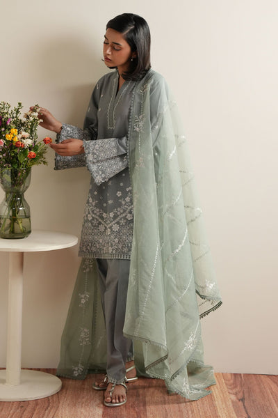 Cross Stitch | Mahiri Embroidered Collection 26 |AQUA REVERIE
