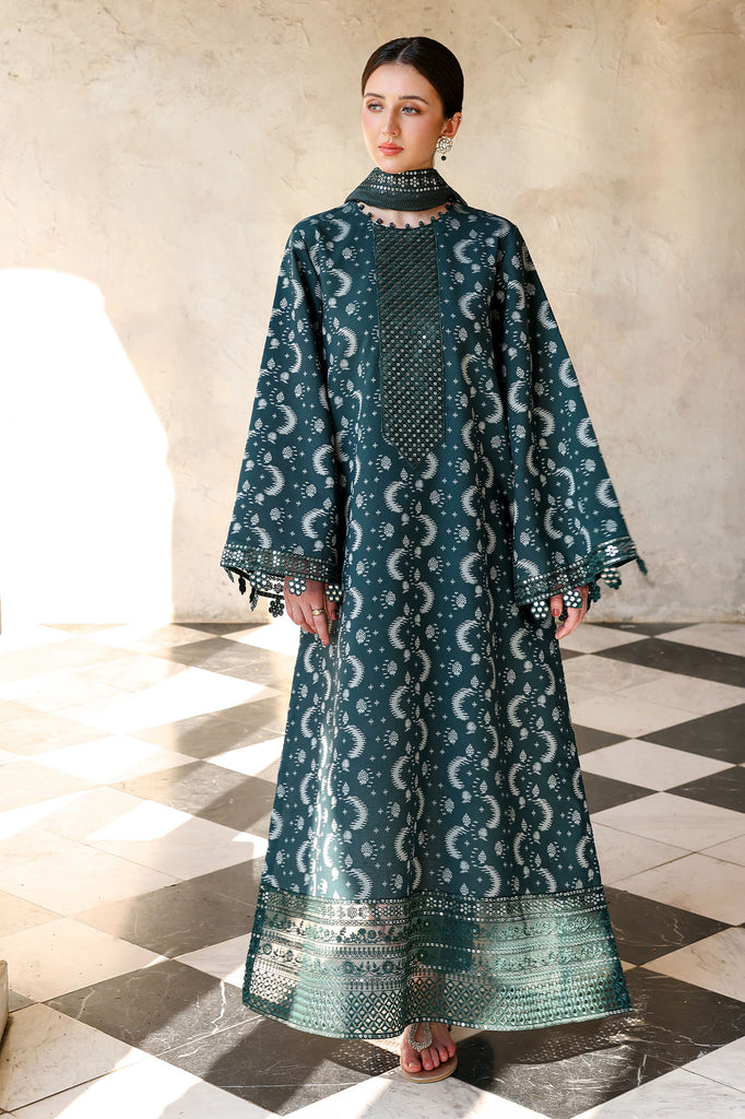 Cross Stitch | Eid Lawn Edit 26 |  TEAL SPRUCE