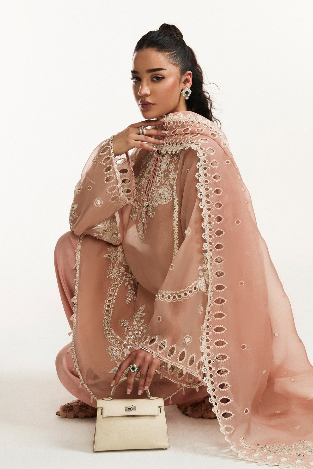 Elan I Vital Ornee I FLEUR DE ROSÉ (EV-21358) -  Elan Ladies Clothes - Original Designer Dress - House of Maryam
