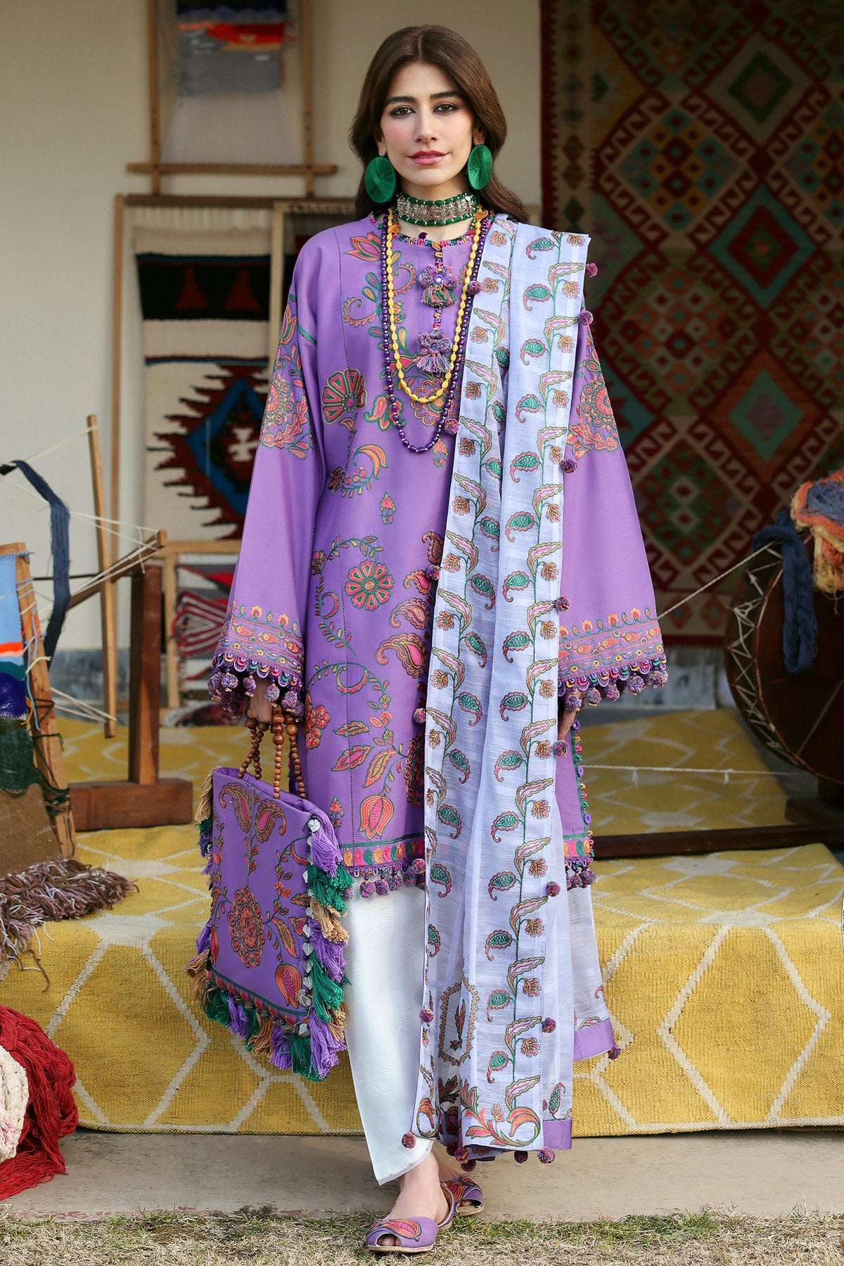 Zaha | Lawn 25 | ZARIAH (ZL25-09 A) -  Zaha Ladies Clothes - Original Designer Dress - House of Maryam