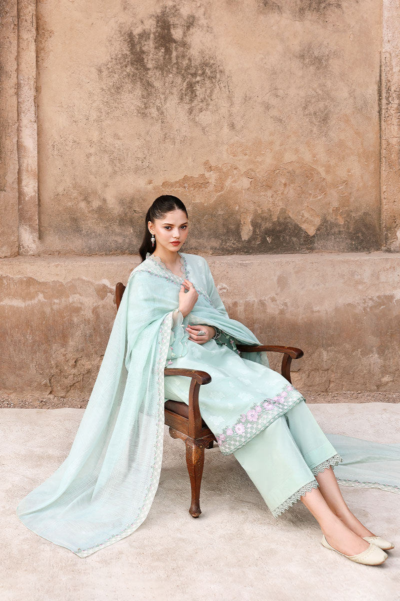 Cross Stitch | Eid Lawn 26 | MISTY MINT-5