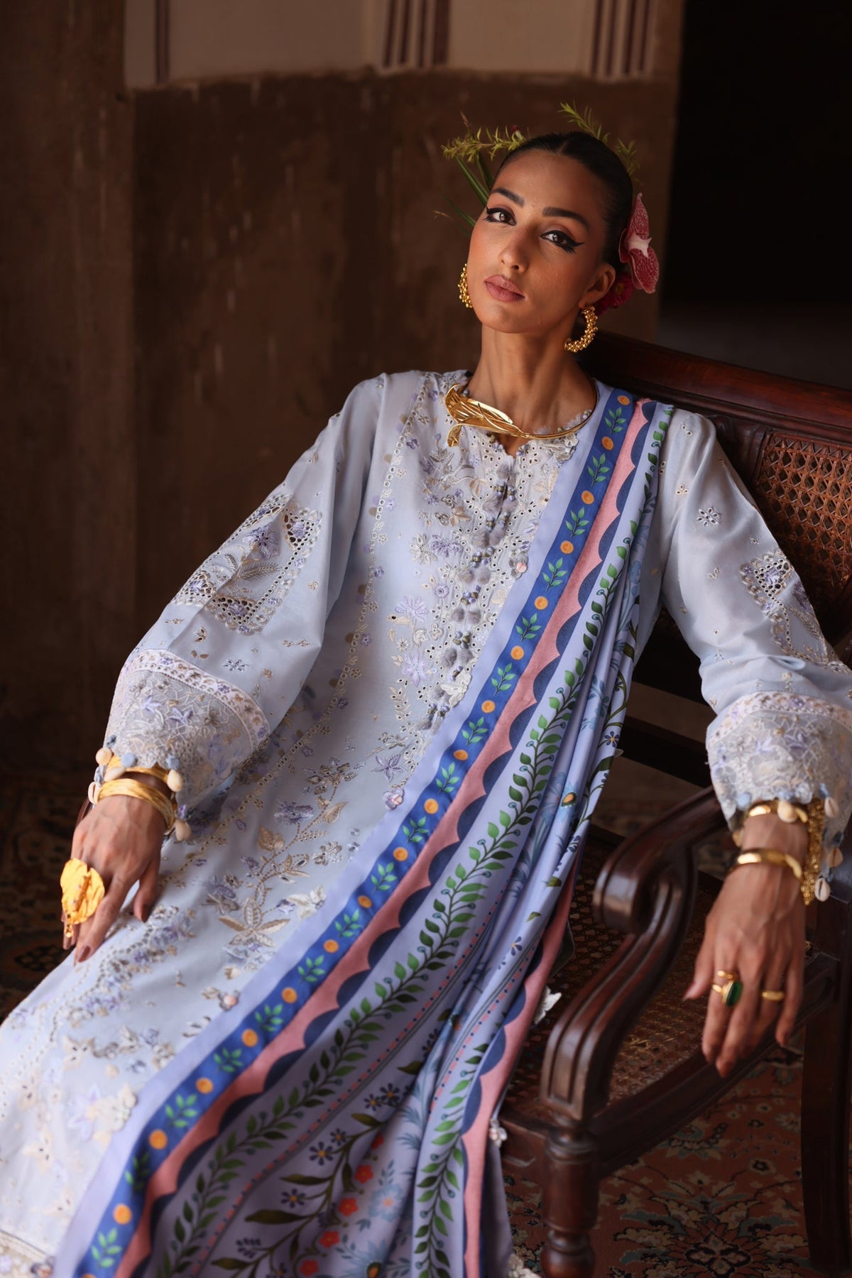 Elan | Luxury Lawn 25 | SERENE (EL25-01 B) -  Elan Ladies Clothes - Original Designer Dress - House of Maryam