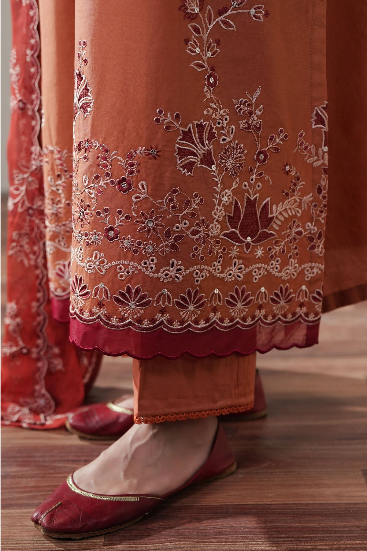 Cross Stitch | Mahiri Embroidered Collection 26 |SCARLET EMBER-4