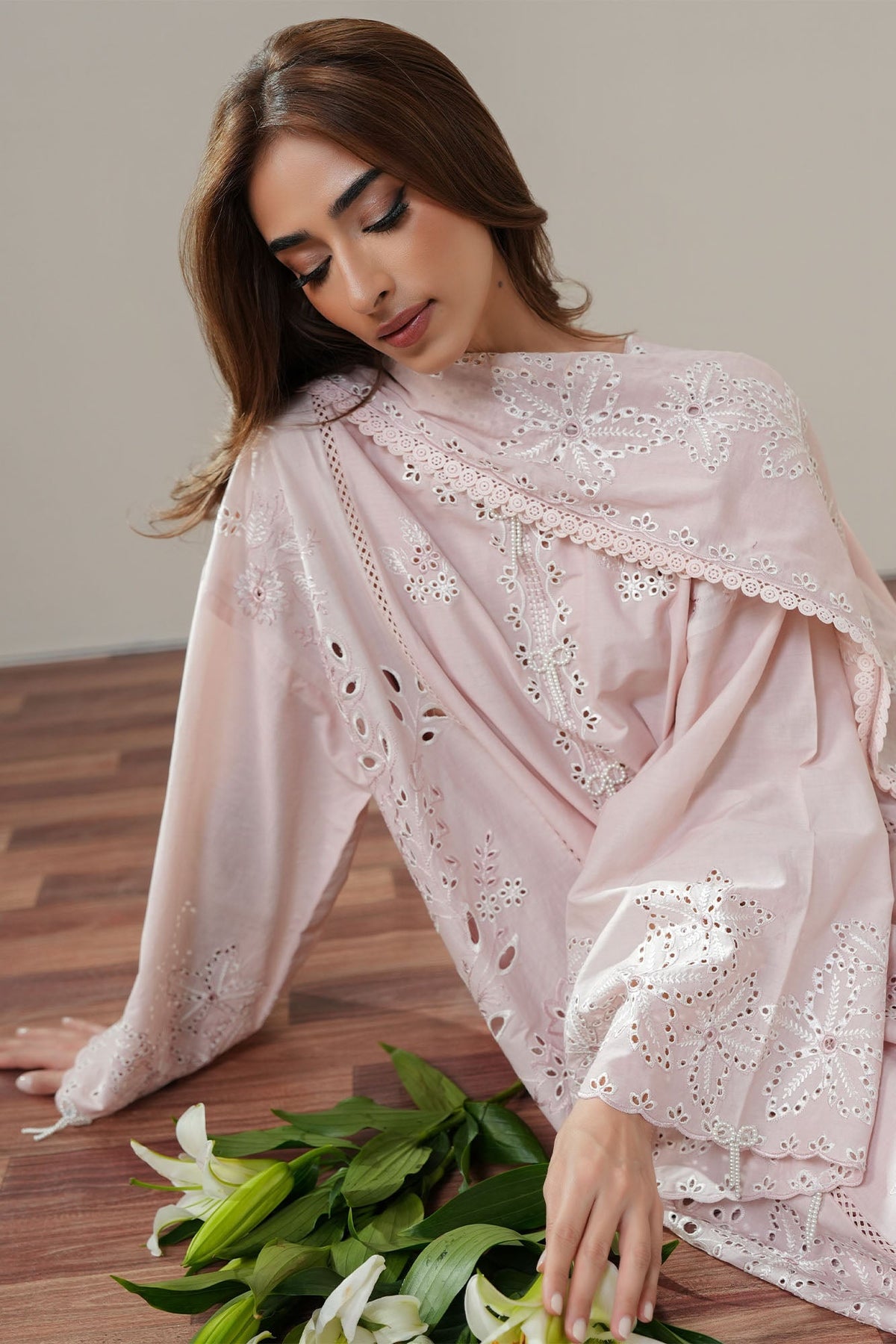 Cross Stitch | Mahiri Embroidered Collection 26 |PETAL DUSK-5