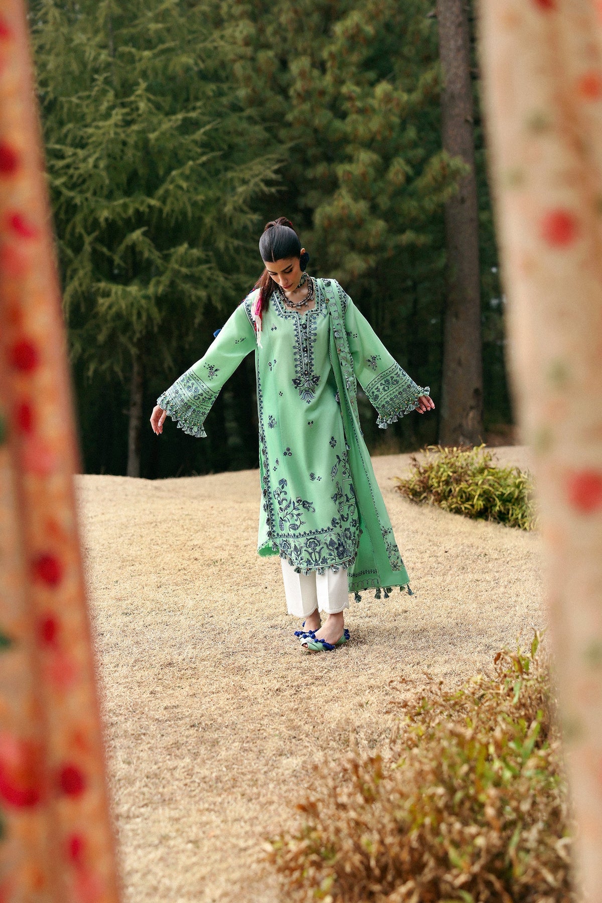 Zaha | Lawn 25 | ELAYA (ZL25-10 A) -  Zaha Ladies Clothes - Original Designer Dress - House of Maryam