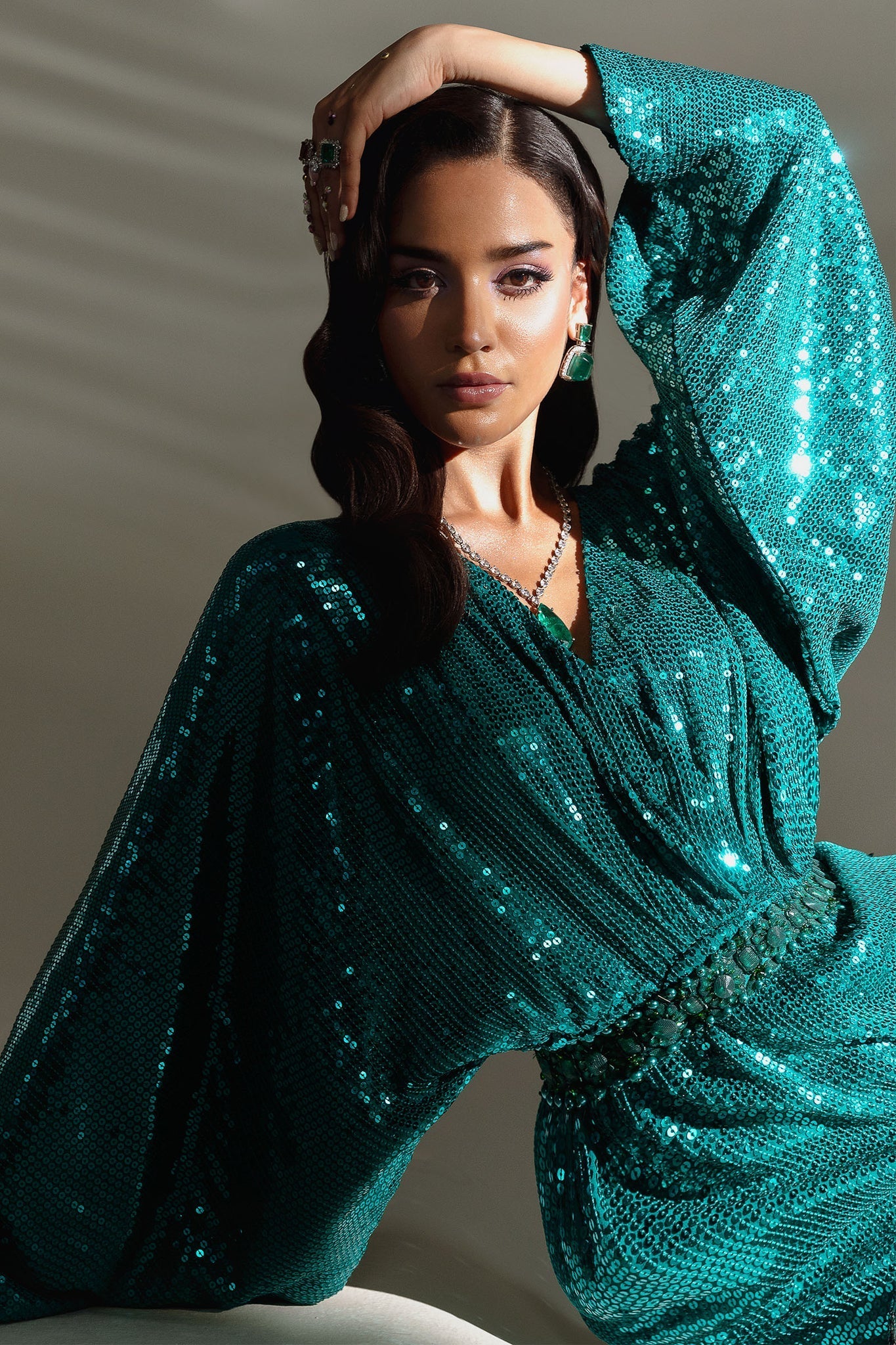 Elan | Lueur Dor | ÉMERAUDE BRILLÉ (EP-21411) -  Elan Ladies Clothes - Original Designer Dress - House of Maryam