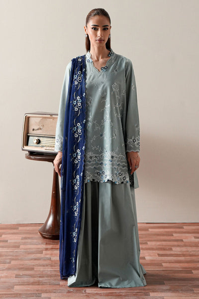 Cross Stitch | Mahiri Embroidered Collection 26 |AQUA SMOKE