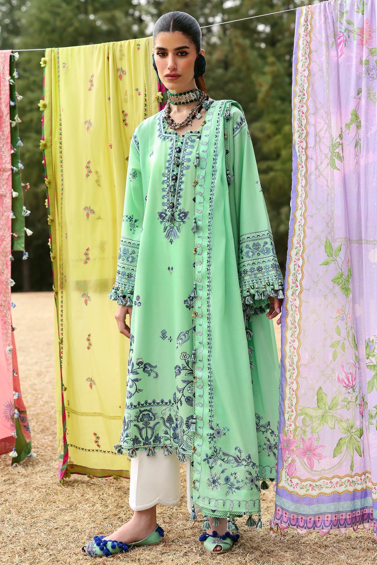 Zaha | Lawn 25 | ELAYA (ZL25-10 A) -  Zaha Ladies Clothes - Original Designer Dress - House of Maryam