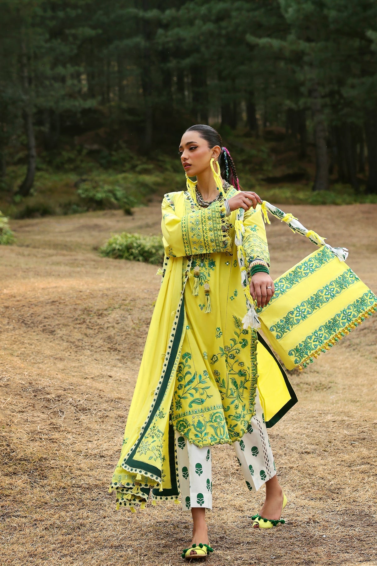 Zaha | Lawn 25 | ELAYA (ZL25-10 B) -  Zaha Ladies Clothes - Original Designer Dress - House of Maryam