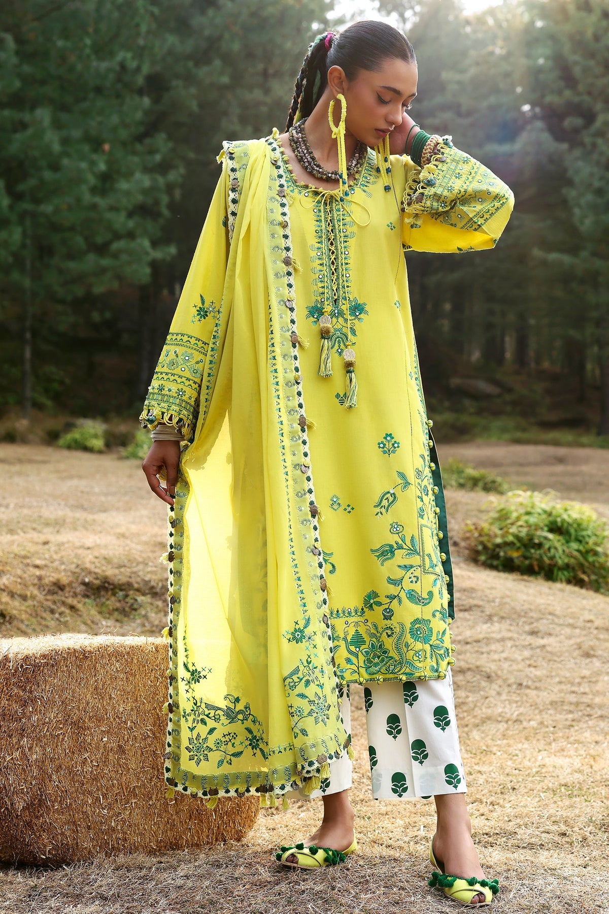 Zaha | Lawn 25 | ELAYA (ZL25-10 B) -  Zaha Ladies Clothes - Original Designer Dress - House of Maryam