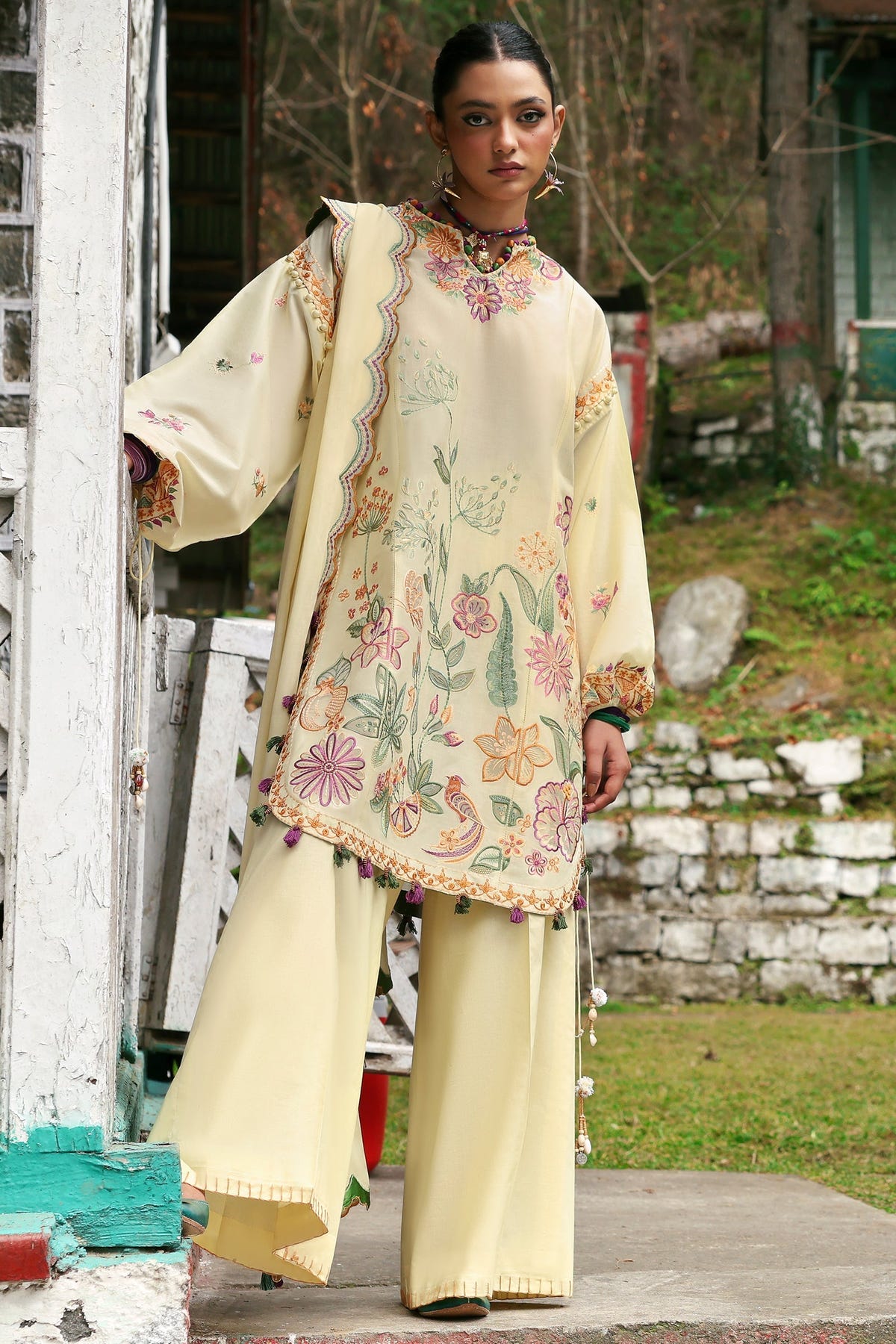 Zaha | Lawn 25 | ZANIA (ZL25-13 A) -  Zaha Ladies Clothes - Original Designer Dress - House of Maryam