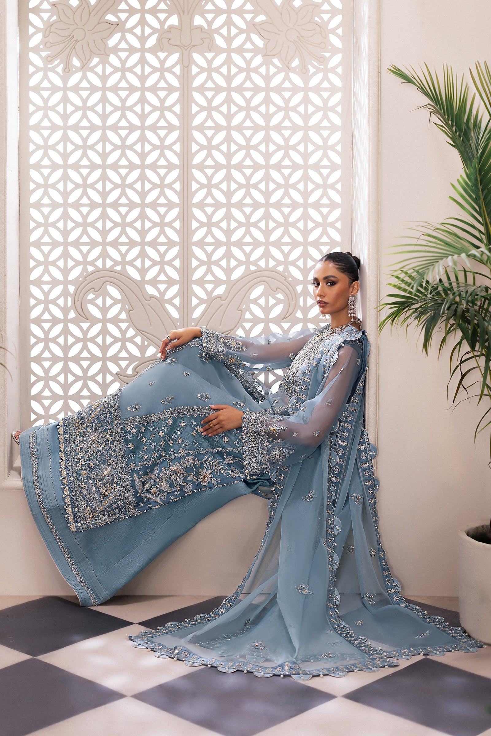 Zaha | Gossamer Formals 24 | AZURA (ZC24-07) by Designer Zaha - House of Maryam - Pakistani Designer Ethnic Wear in {{ shop.shopifyCountryName }}