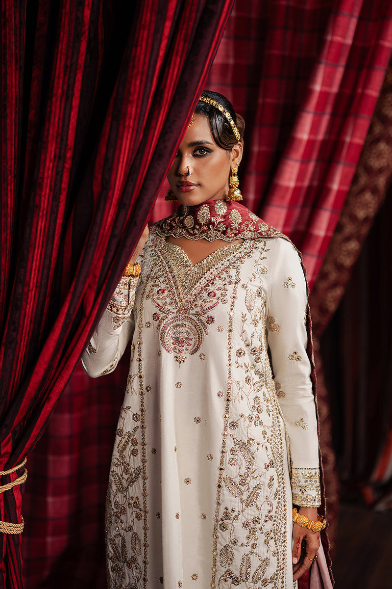 Afrozeh Khuld ivory raw silk formal suit, photo 4