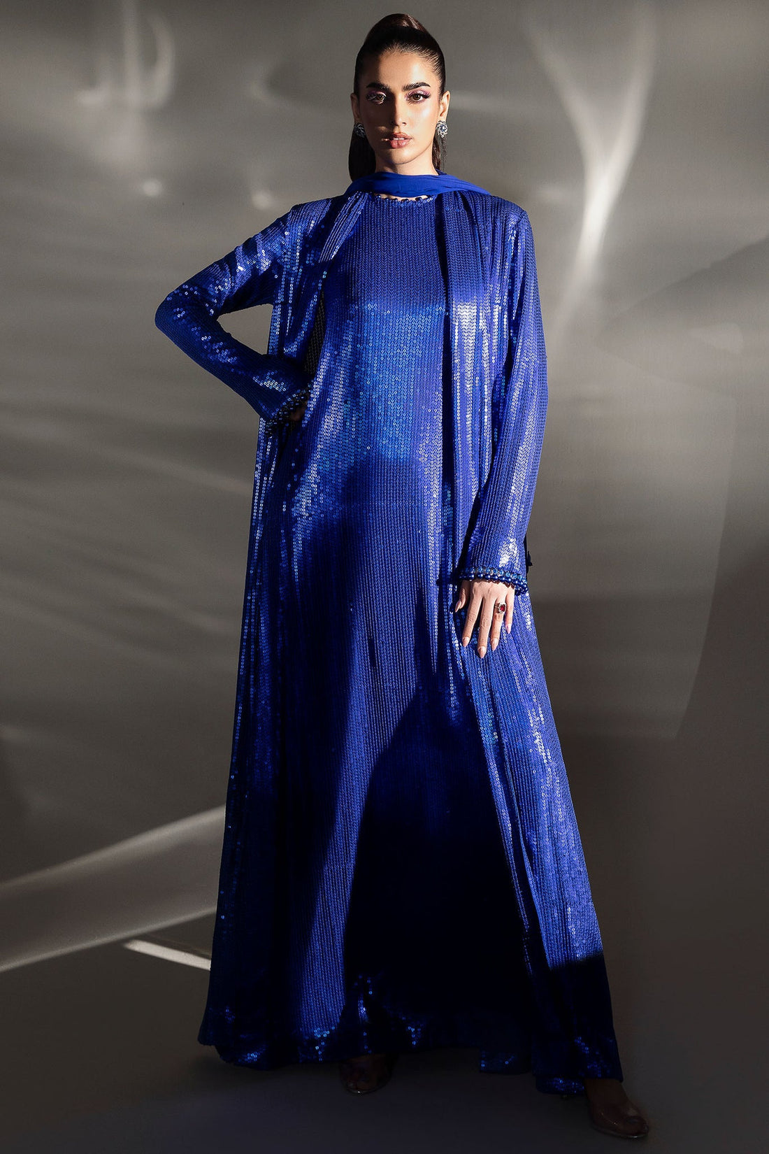 Elan | Lueur Dor | BLEU ECLAT (EP-21402) -  Elan Ladies Clothes - Original Designer Dress - House of Maryam