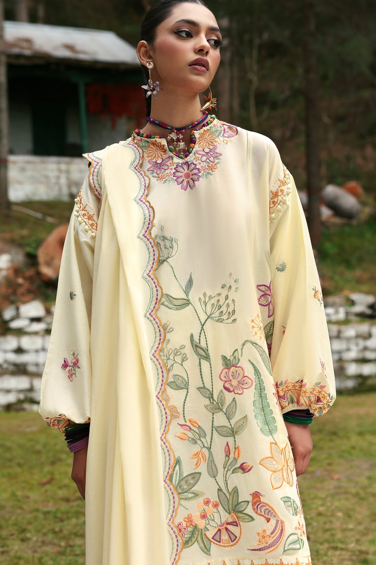 Zaha | Lawn 25 | ZANIA (ZL25-13 A) -  Zaha Ladies Clothes - Original Designer Dress - House of Maryam
