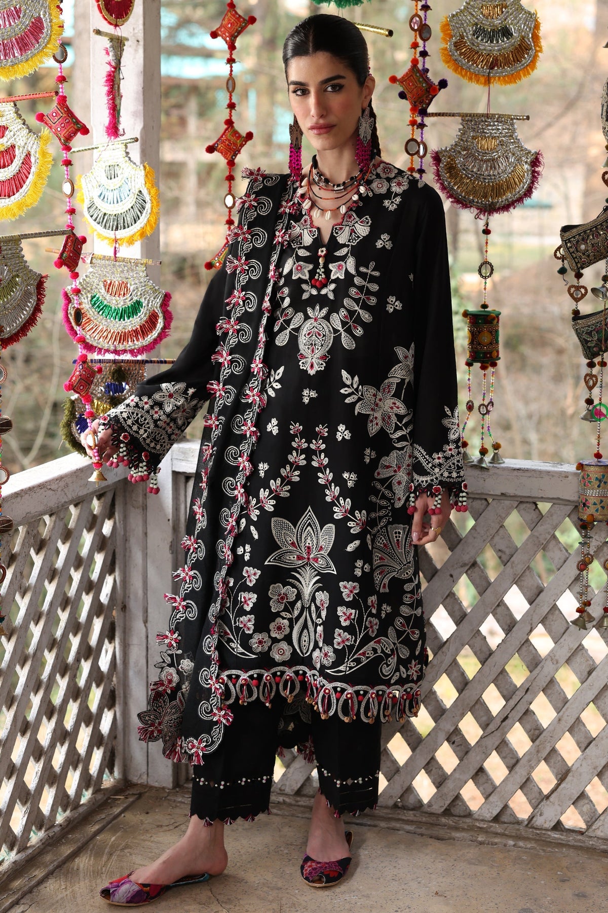 Zaha | Lawn 25 | AABROO (ZL25-05 B) -  Zaha Ladies Clothes - Original Designer Dress - House of Maryam