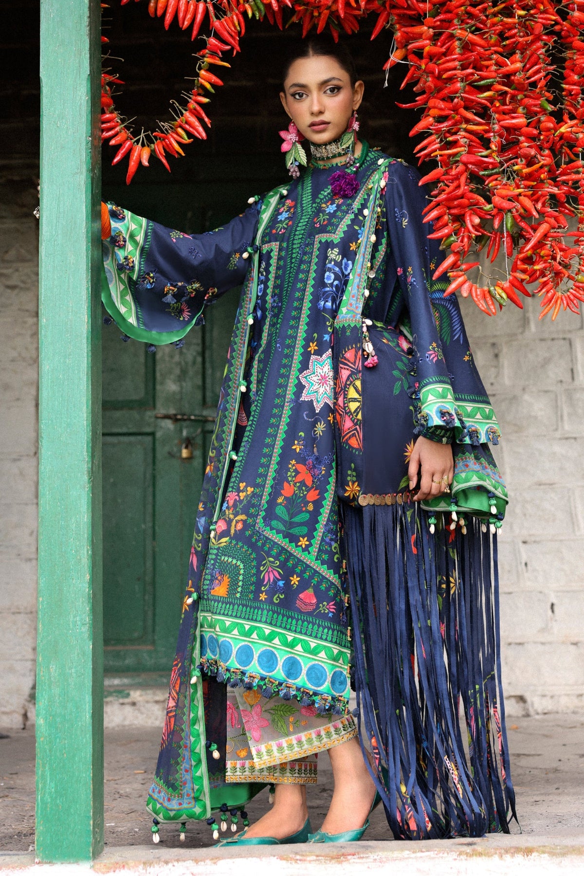 Zaha | Lawn 25 | AMANI (ZL25-06 B) -  Zaha Ladies Clothes - Original Designer Dress - House of Maryam