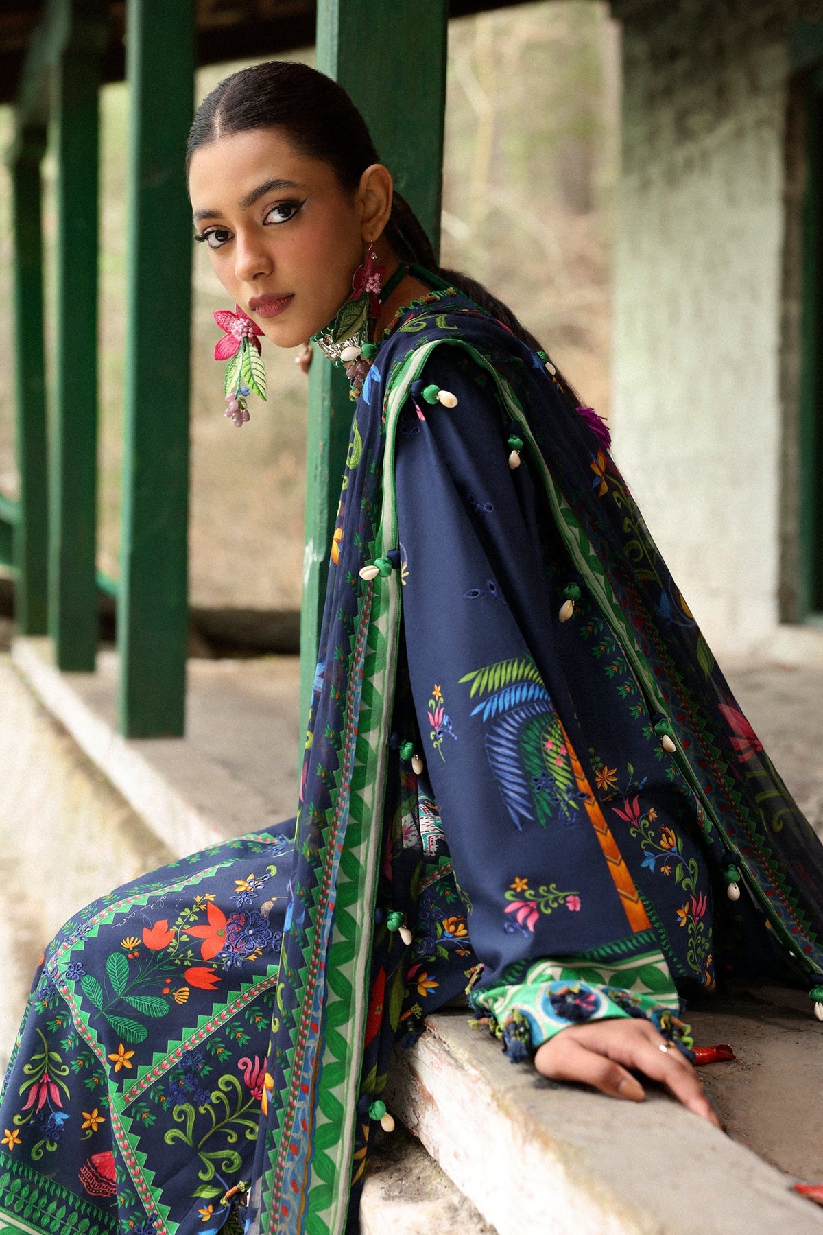 Zaha | Lawn 25 | AMANI (ZL25-06 B) -  Zaha Ladies Clothes - Original Designer Dress - House of Maryam