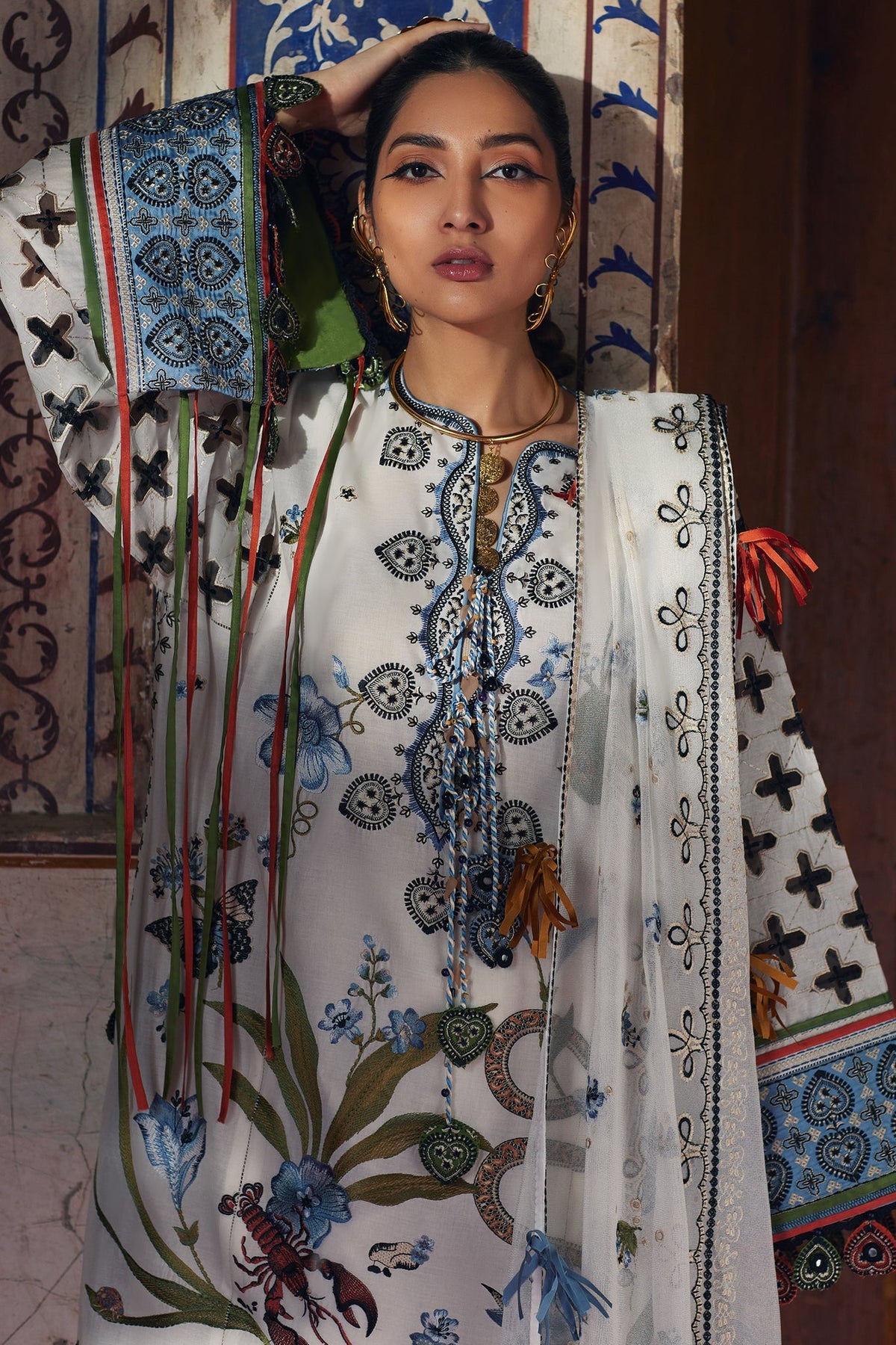 Elan | Luxury Lawn 25 | AZUREH (EL25-04 B) -  Elan Ladies Clothes - Original Designer Dress - House of Maryam