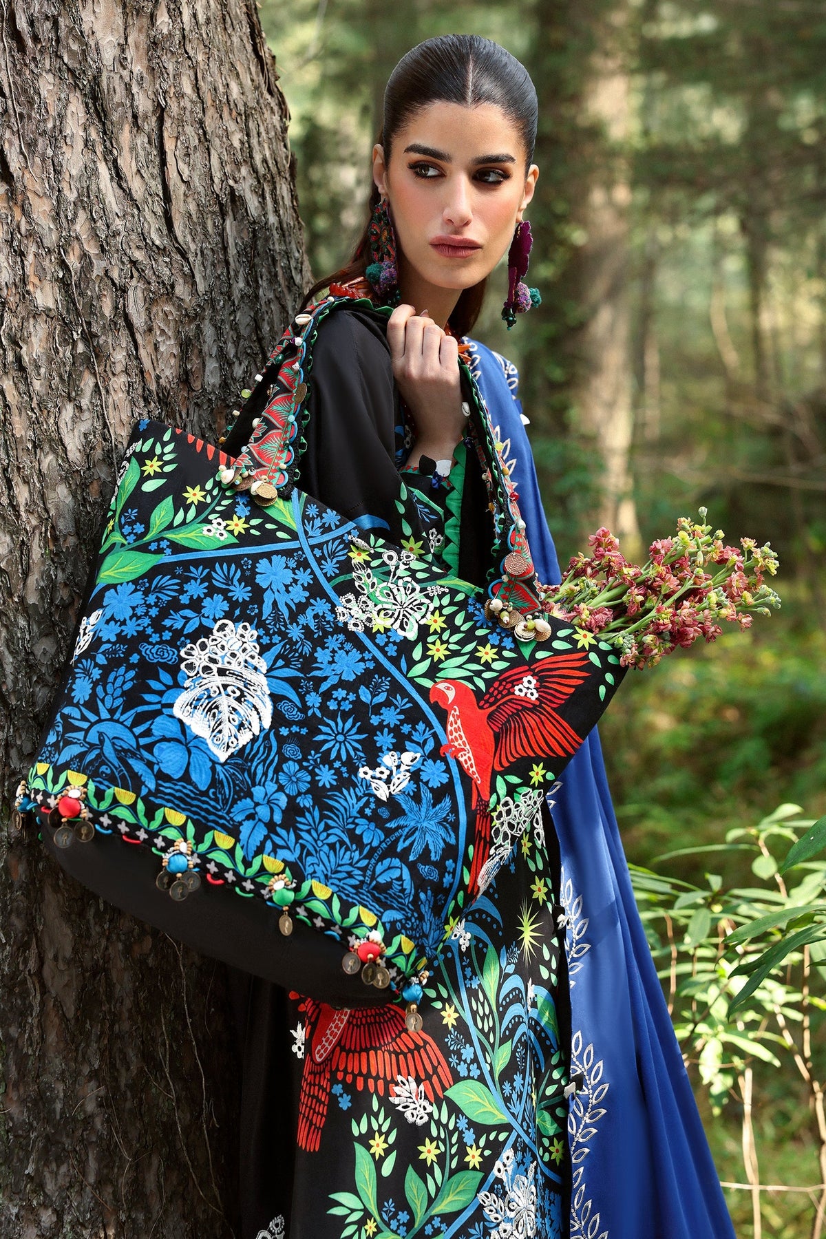 Zaha | Lawn 25 | BLACK SOLANA (ZL25-03 A) -  Zaha Ladies Clothes - Original Designer Dress - House of Maryam