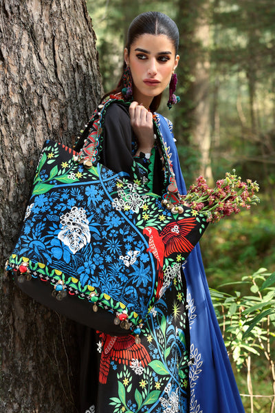 Zaha | Lawn 25 | BLACK SOLANA (ZL25-03 A) -  Zaha Ladies Clothes - Original Designer Dress - House of Maryam