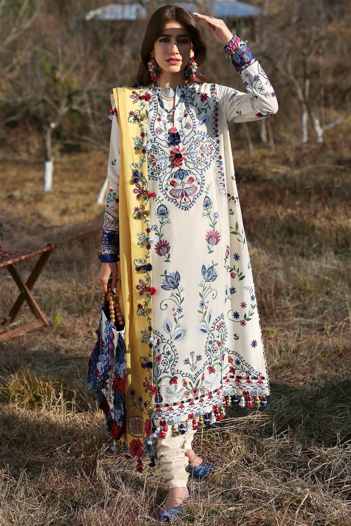 Zaha | Lawn 25 | KASHUR (ZL25-11 B) -  Zaha Ladies Clothes - Original Designer Dress - House of Maryam