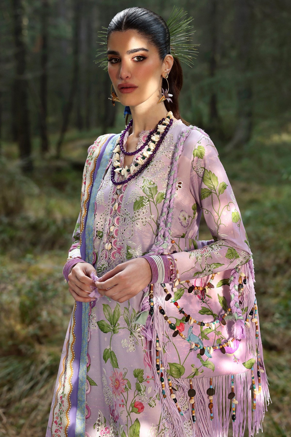 Zaha | Lawn 25 | ELARA (ZL25-02 A) -  Zaha Ladies Clothes - Original Designer Dress - House of Maryam