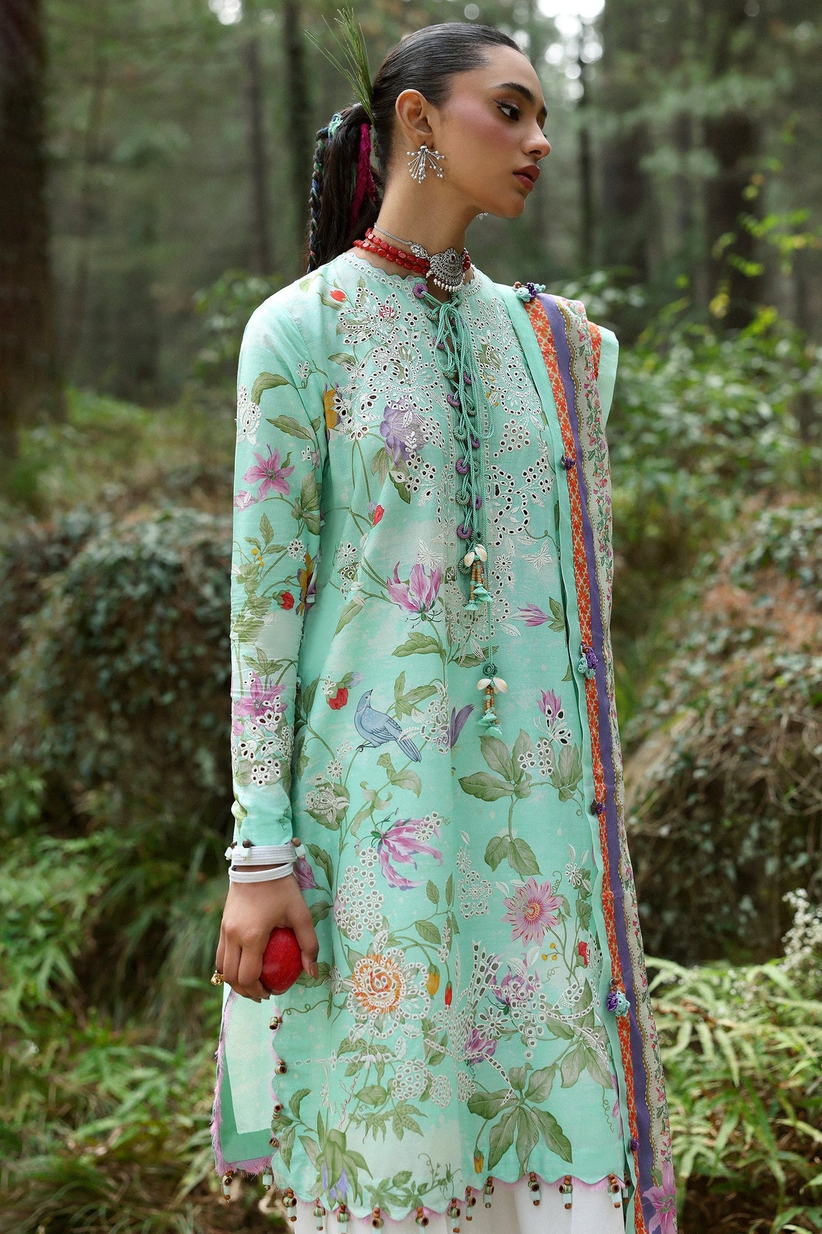 Zaha | Lawn 25 | ELARA (ZL25-02 B) -  Zaha Ladies Clothes - Original Designer Dress - House of Maryam