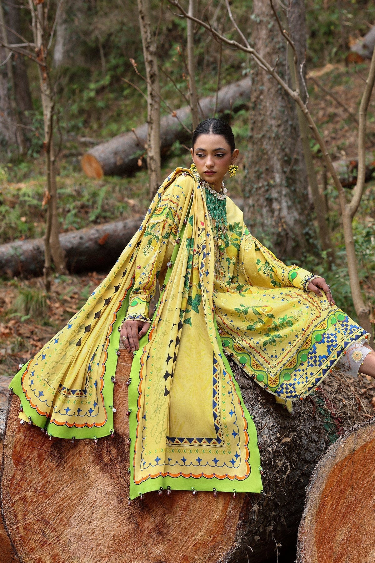 Zaha | Lawn 25 | DAHLIA (ZL25-04 A) -  Zaha Ladies Clothes - Original Designer Dress - House of Maryam