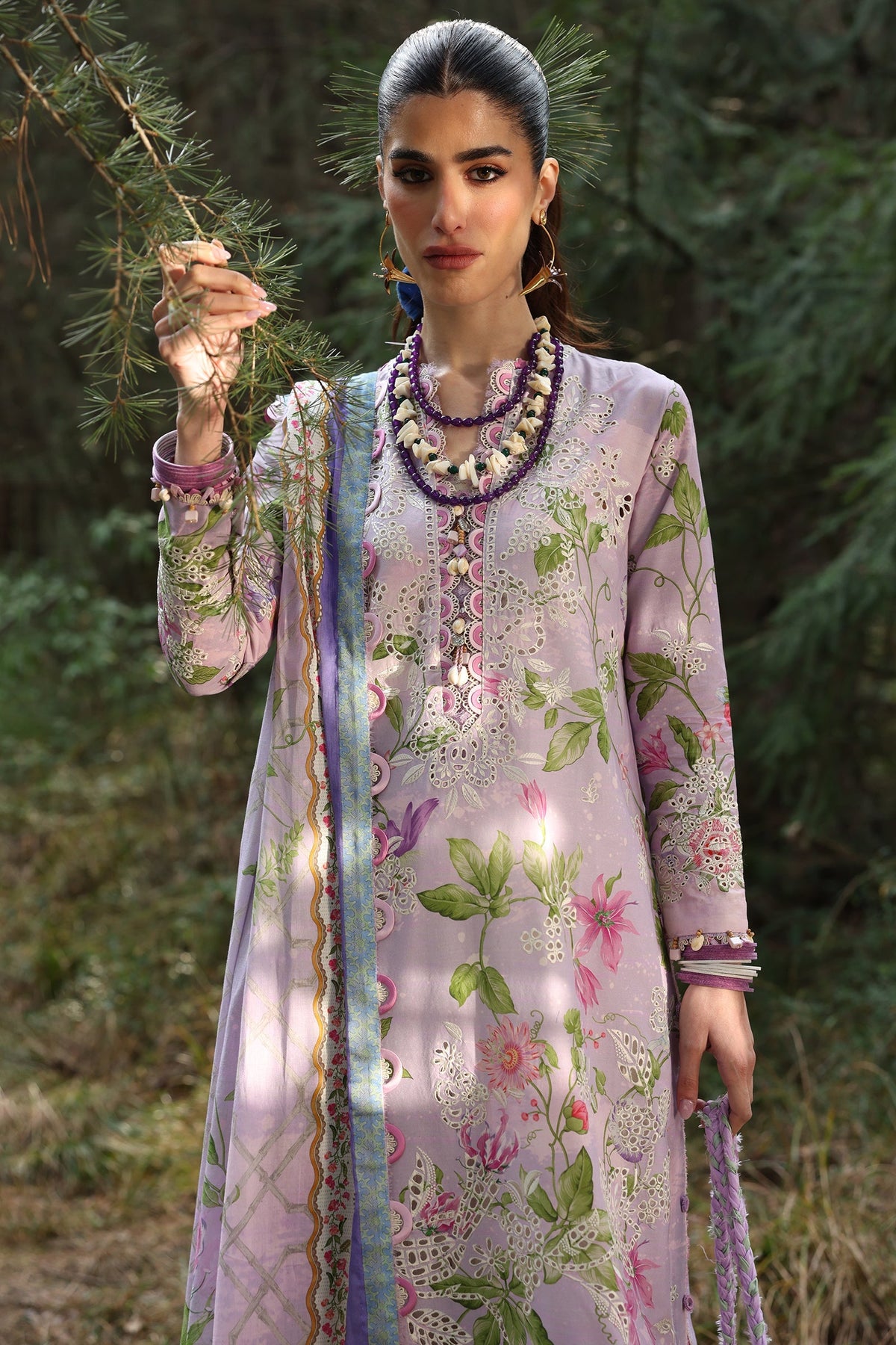 Zaha | Lawn 25 | ELARA (ZL25-02 A) -  Zaha Ladies Clothes - Original Designer Dress - House of Maryam