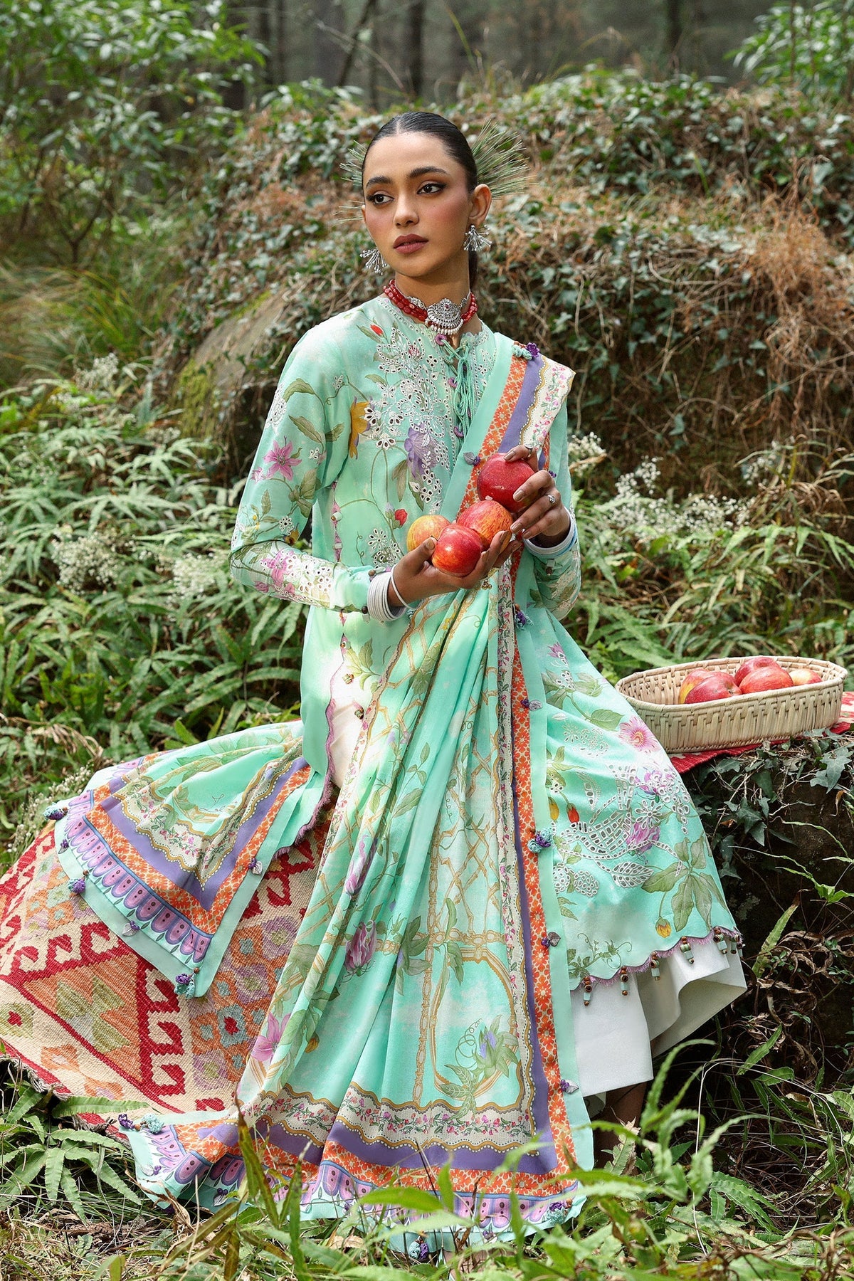 Zaha | Lawn 25 | ELARA (ZL25-02 B) -  Zaha Ladies Clothes - Original Designer Dress - House of Maryam