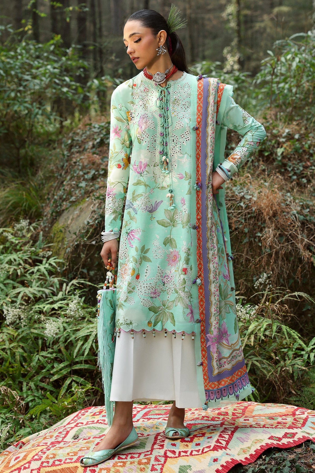 Zaha | Lawn 25 | ELARA (ZL25-02 B) -  Zaha Ladies Clothes - Original Designer Dress - House of Maryam