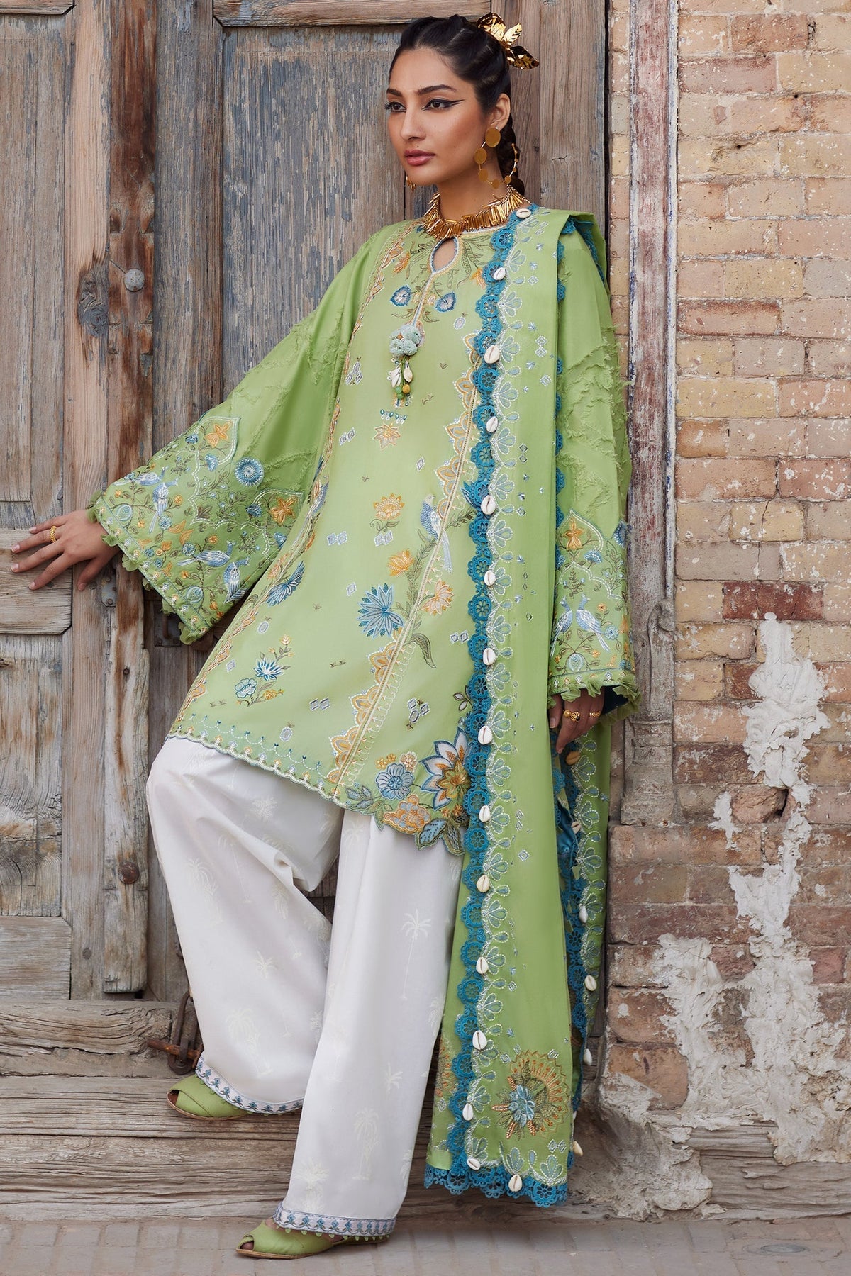 Elan | Luxury Lawn 25 | ISLA BLEU (EL25-11 B) -  Elan Ladies Clothes - Original Designer Dress - House of Maryam