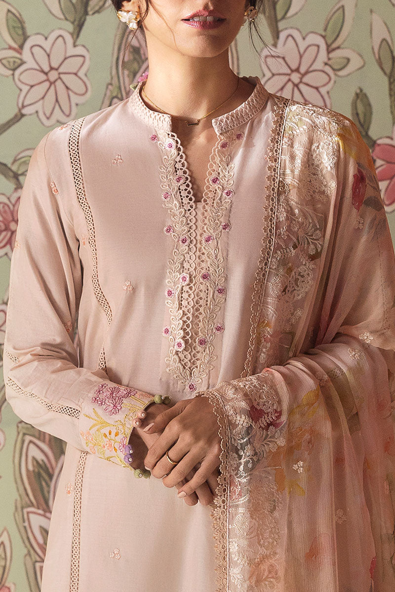Cross Stitch | Premium Lawn 25 | CORAL CARNATION -  Cross Stitch Ladies Clothes - Original Designer Dress - House of Maryam