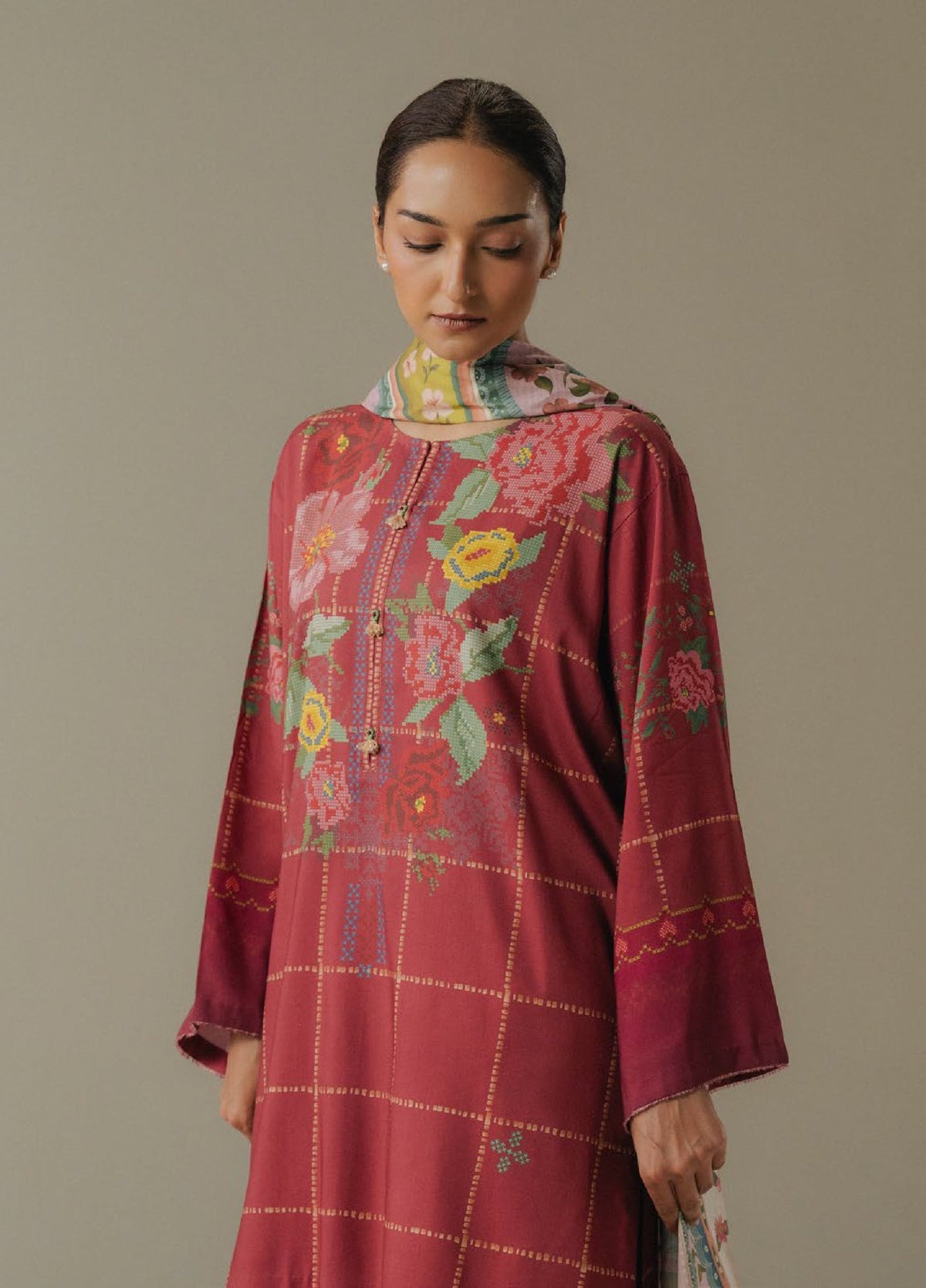 Zara Shahjahan | Coco Prints 25 |Olive Hour-5B, image 3