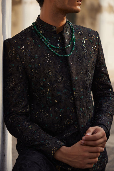 Republic By Omar Farooq | Bandhgala Suit | "Soroush" Bandhgala Jacket -  Republic by Omar Farooq Bandhgala Suit - Original Designer Dress - House of Maryam