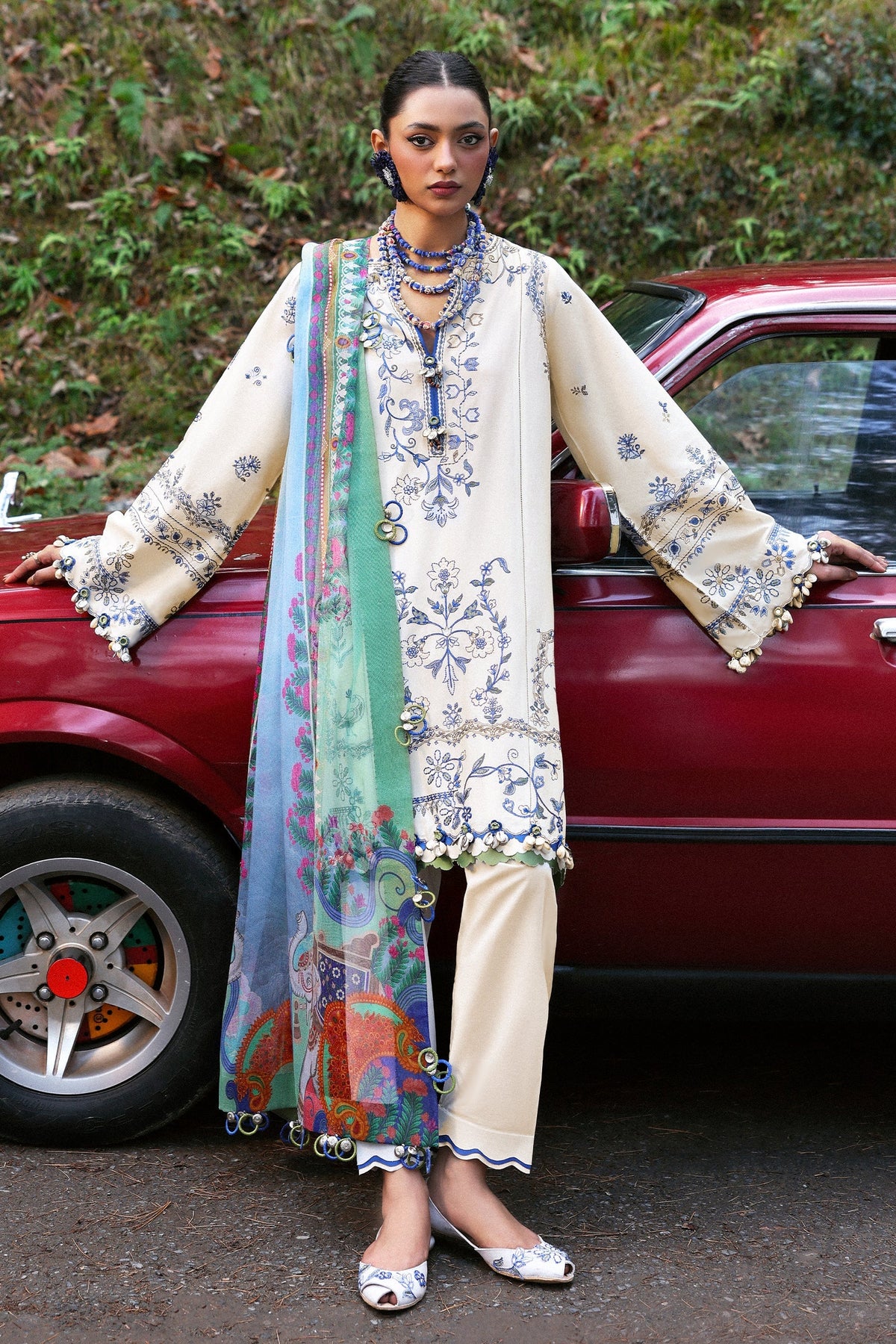 Zaha | Lawn 25 | MAYA (ZL25-15 A) -  Zaha Ladies Clothes - Original Designer Dress - House of Maryam
