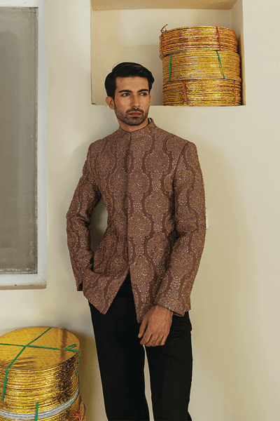 Republic By Omar Farooq | Luxury Rtw | Resin Purple Mesh Prince Caot -  Republic by Omar Farooq Luxury RTW - Original Designer Dress - House of Maryam