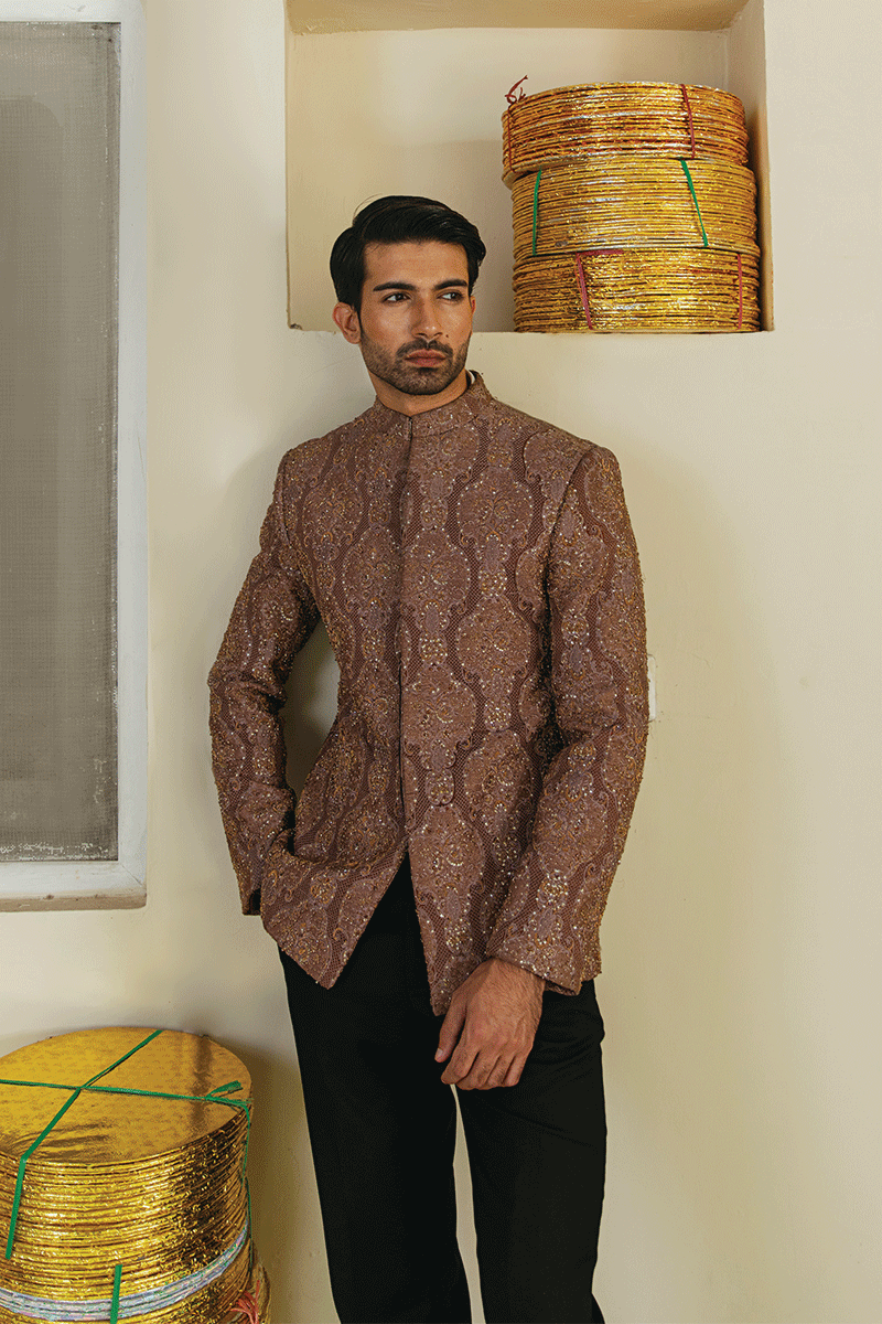 Republic By Omar Farooq | Luxury Rtw | Resin Purple Mesh Prince Caot -  Republic by Omar Farooq Luxury RTW - Original Designer Dress - House of Maryam