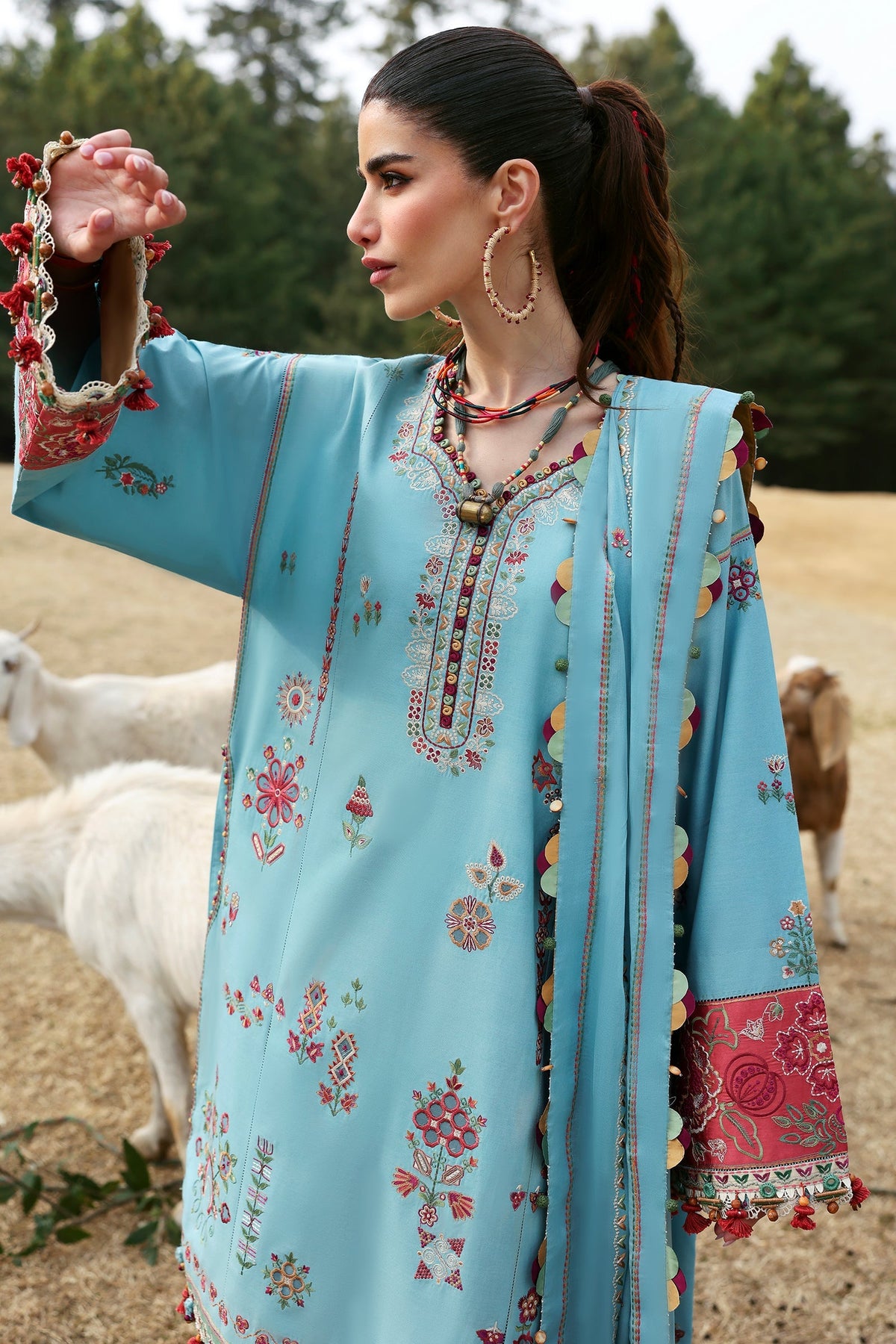 Zaha | Lawn 25 | RHEA (ZL25-14 A) -  Zaha Ladies Clothes - Original Designer Dress - House of Maryam